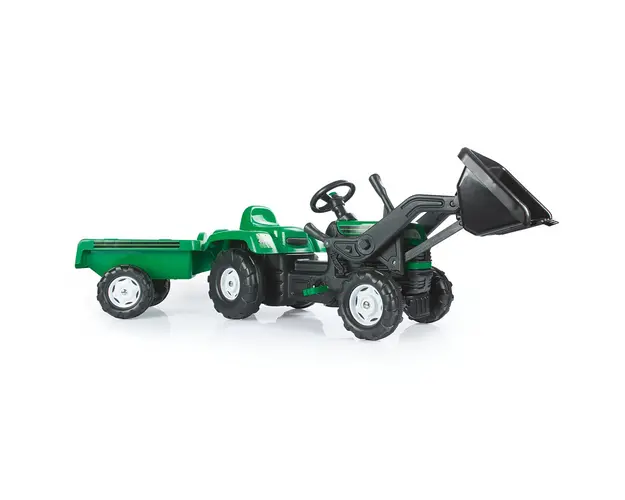 Excavator cu pedale si remorca