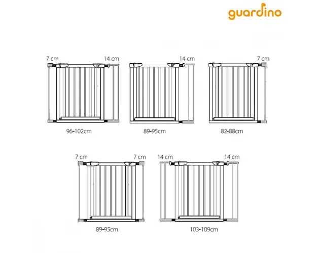 Extensie poarta de siguranta pentru copii Guardino 7 cm metal alb 700011