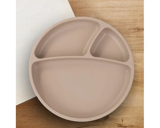 Farfurie compartimentata Minikoioi 100 premium silicone bubble beige