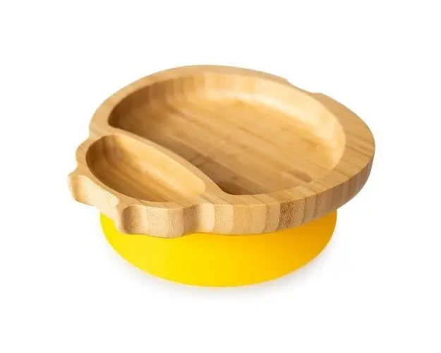 Farfurie din bambus Buburuza galben eco rascals