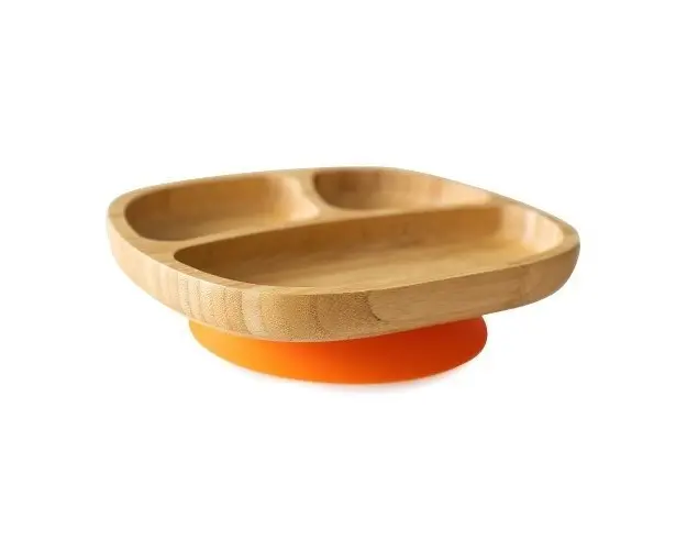 Farfurie din bambus Toddler portocaliu eco rascals