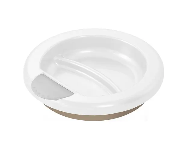 Farfurie termica 6 luni plus taupe white Rotho Baby Design