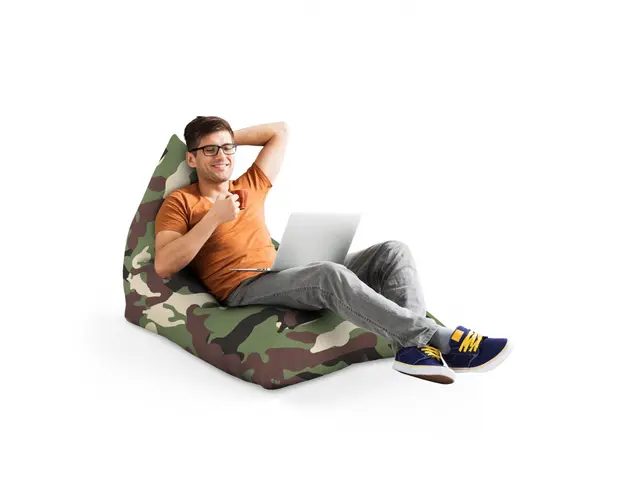 Fotoliu Puf Bean Bag tip Lounge Camuflaj armata