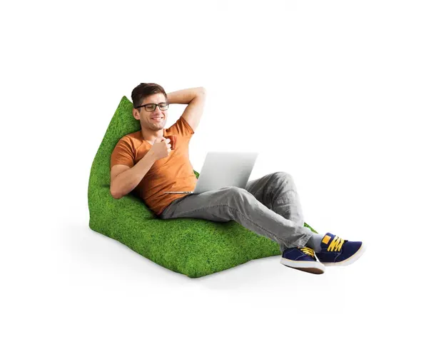 Fotoliu Puf Bean Bag tip Lounge Iarba verde