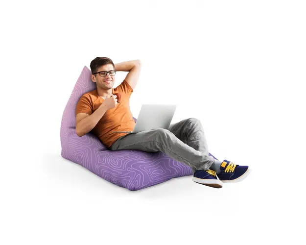 Fotoliu Puf Bean Bag tip Lounge topografic mov