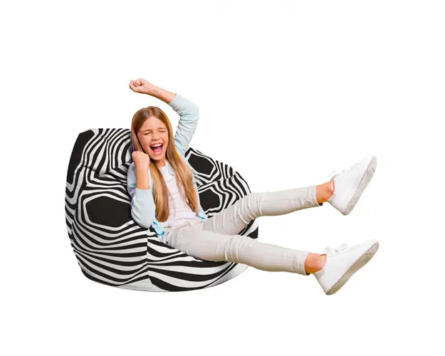 Fotoliu Puf Bean Bag tip Para L abstract zebra