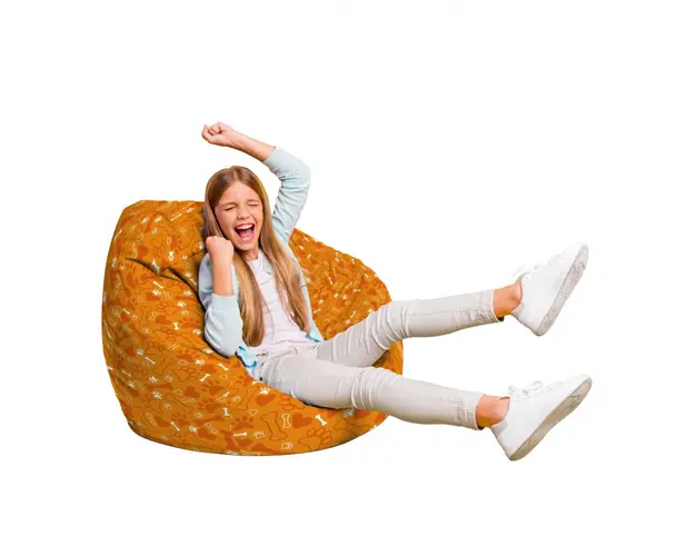 Fotoliu Puf Bean Bag tip Para L caini fundal portocaliu