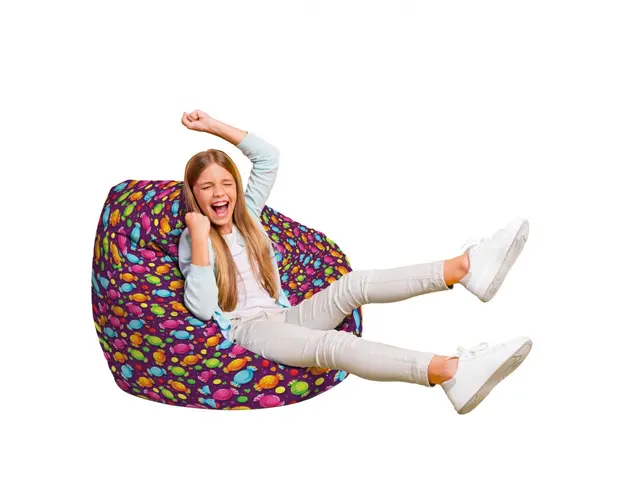 Fotoliu Puf Bean Bag tip Para L candies fundal mov