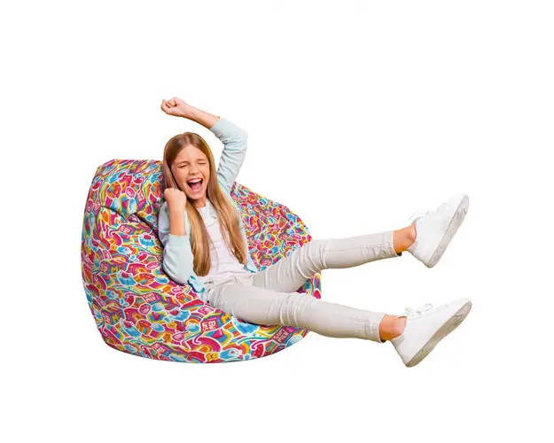 Fotoliu Puf Bean Bag tip Para L candy rainbows