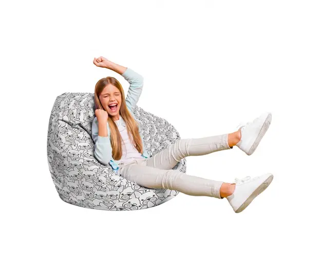 Fotoliu Puf Bean Bag tip Para L frenchies albi