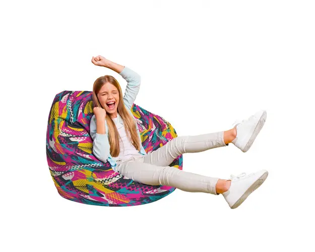 Fotoliu Puf Bean Bag tip Para L graffiti abstract grunge