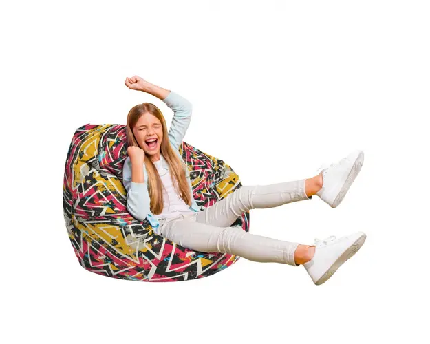 Fotoliu Puf Bean Bag tip Para L graffiti grunge geometric