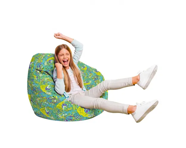 Fotoliu Puf Bean Bag tip Para L hippie turcoaz