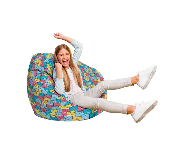 Fotoliu Puf Bean Bag tip Para L invazia pisicilor albastru