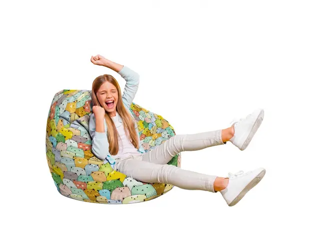 Fotoliu Puf Bean Bag tip Para L invazia pisicilor ocru