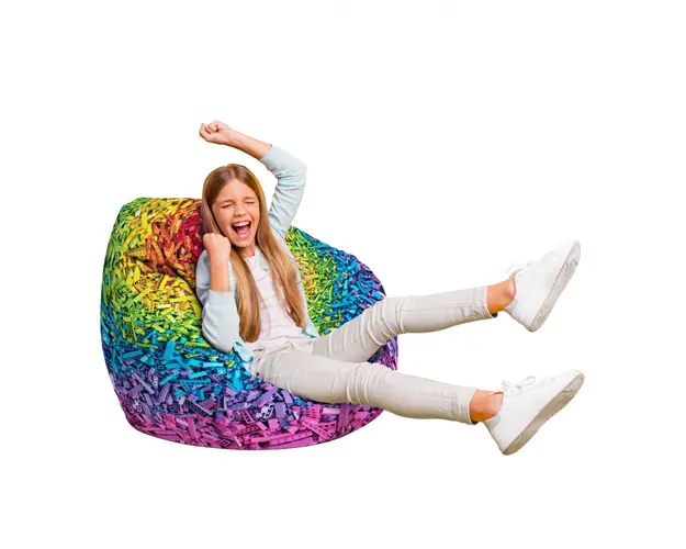 Fotoliu Puf Bean Bag tip Para L lego curcubeu