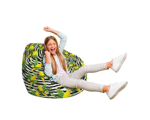 Fotoliu Puf Bean Bag tip Para L papagal galben