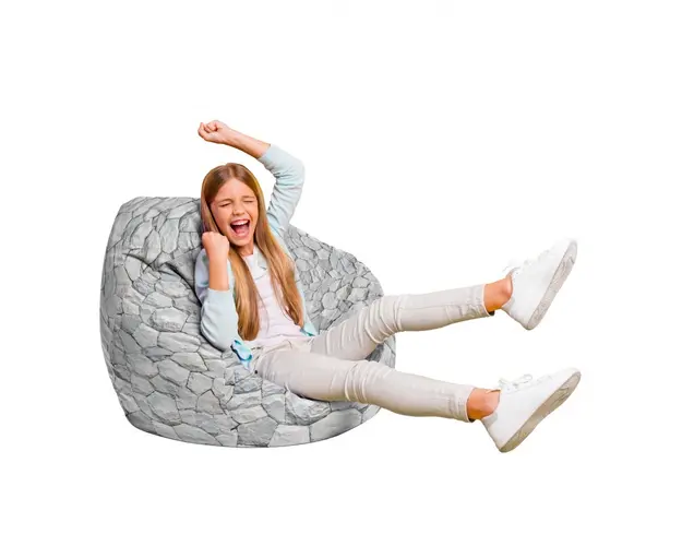Fotoliu Puf Bean Bag tip Para L pietre albe