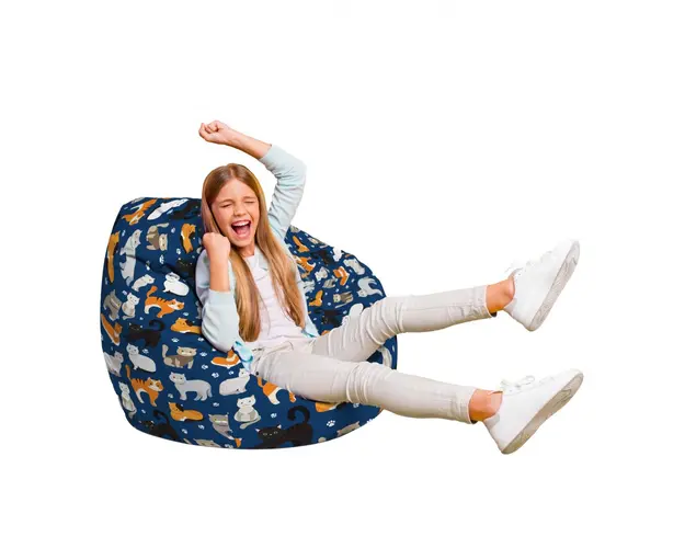 Fotoliu Puf Bean Bag tip Para L pisici fundal albastru