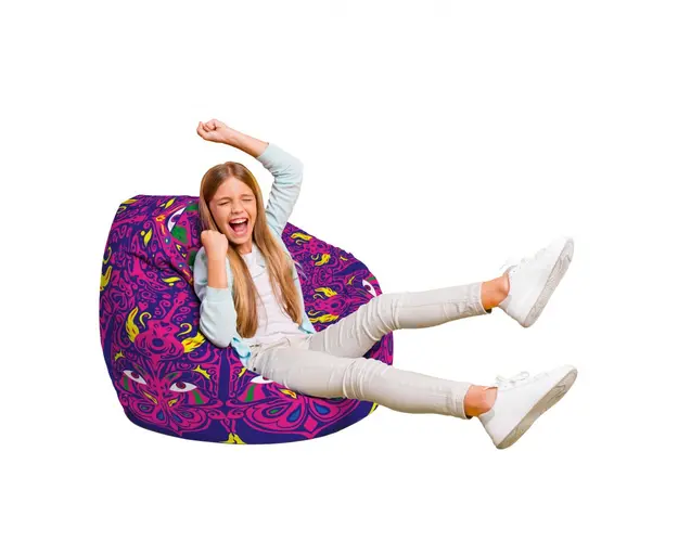 Fotoliu Puf Bean Bag tip Para L psihedelic