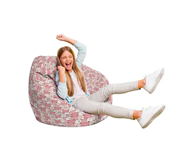 Fotoliu Puf Bean Bag tip Para L ursuleti roz