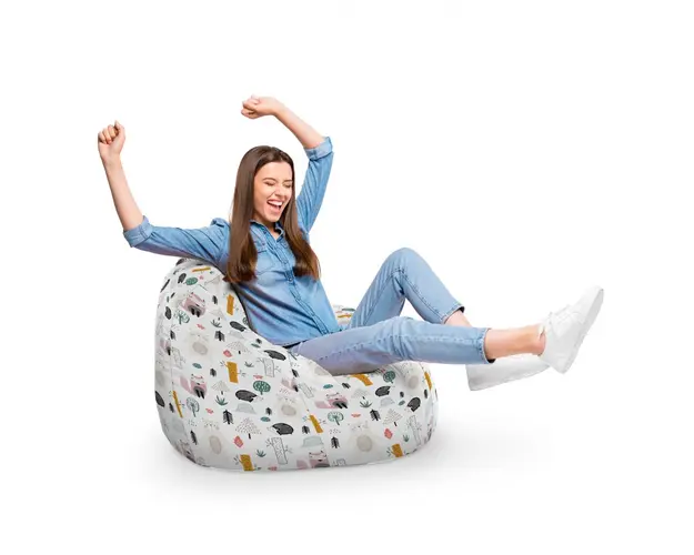 Fotoliu Puf Bean Bag tip Para XL Arici si Vulpe Alb