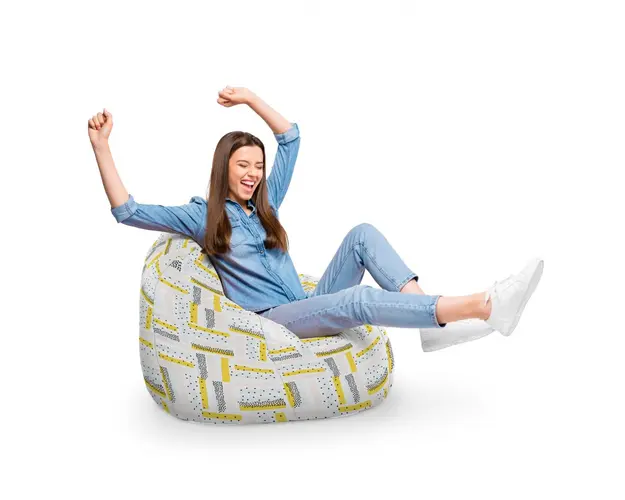 Fotoliu Puf Bean Bag tip Para XL Buline Negre