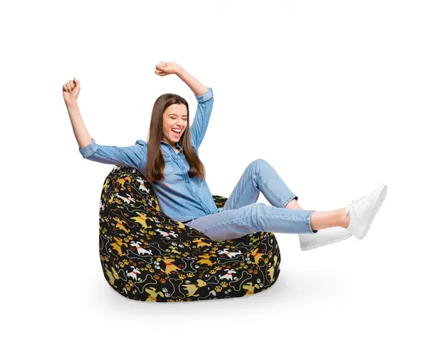 Fotoliu Puf Bean Bag tip Para XL Caini Fundal Negru