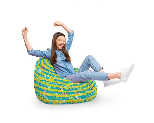 Fotoliu Puf Bean Bag tip Para XL Candies Fundal in Dungi