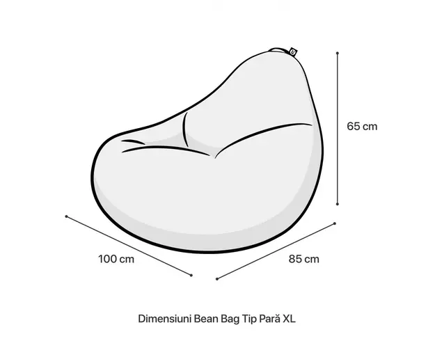Fotoliu Puf Bean Bag tip Para XL Dinozauri In Spatiu