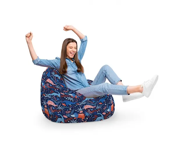 Fotoliu Puf Bean Bag tip Para XL Dinozauri Nocturni
