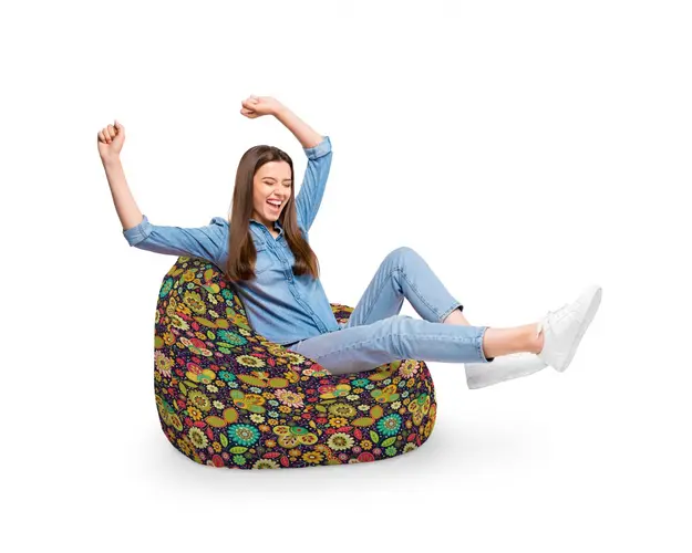 Fotoliu Puf Bean Bag tip Para XL Flowers Hippie
