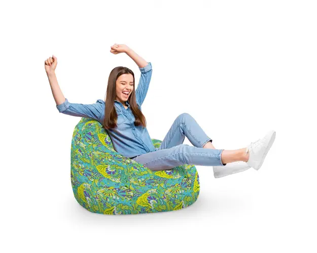 Fotoliu Puf Bean Bag tip Para XL Hippie Turcoaz