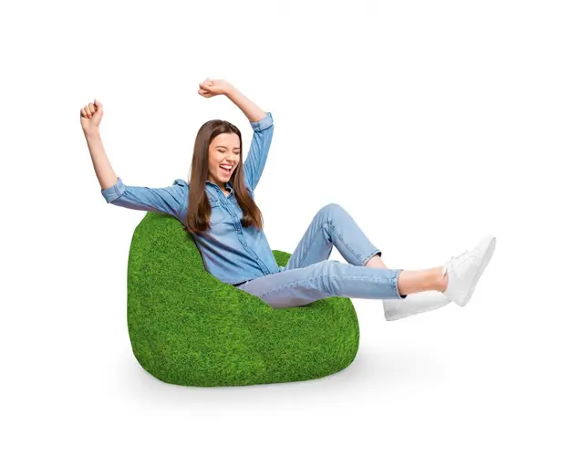 Fotoliu Puf Bean Bag tip Para XL Iarba Verde