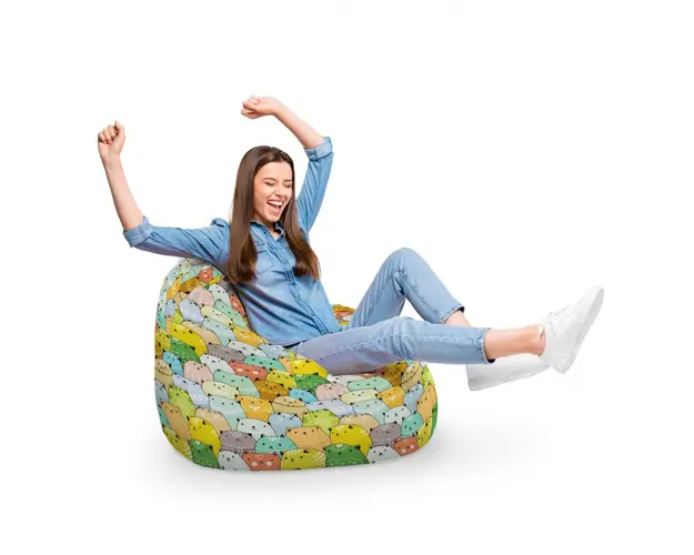 Fotoliu Puf Bean Bag tip Para XL Invazia Pisicilor Ocru