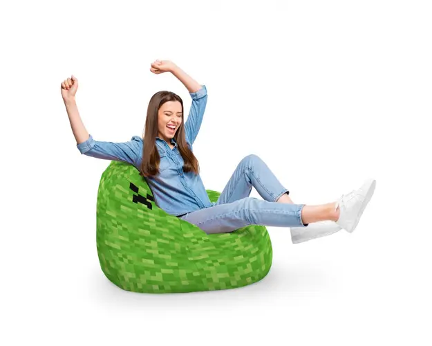 Fotoliu Puf Bean Bag tip Para XL Minecraft Creeper
