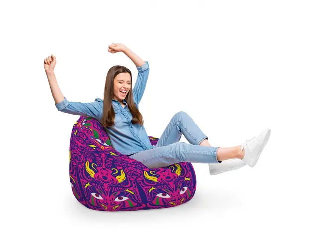 Fotoliu Puf Bean Bag tip Para XL Psihedelic