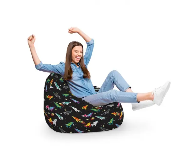 Fotoliu Puf Bean Bag tip Para XL Retro Space Ships