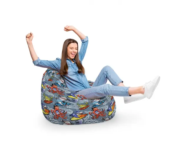Fotoliu Puf Bean Bag tip Para XL Surfing Sharks