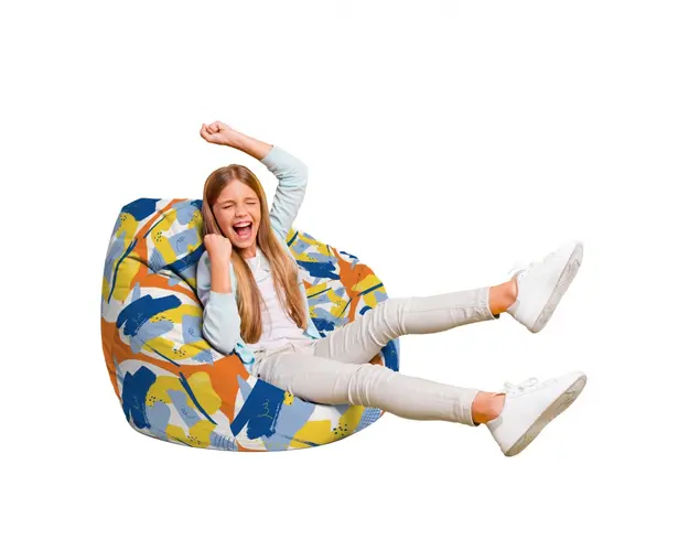 Fotoliu Puf Bean Bag tip Para L abstract retro