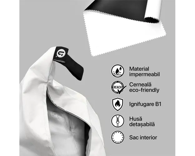 Fotoliu Updeco Puf Bean Bag tip Big Chill frunze albastre