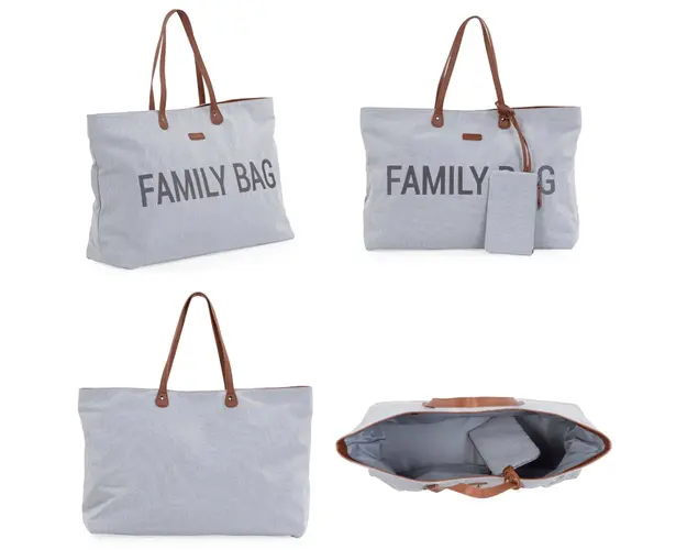 Geanta Childhome Family Bag canvas gri