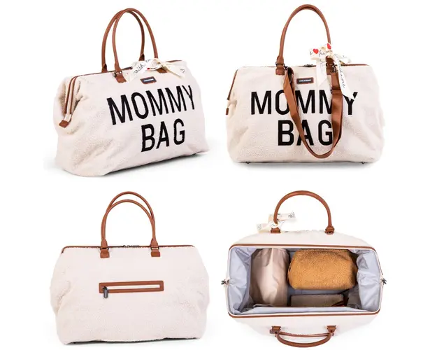 Geanta de infasat Mommy Bag teddy ecru Childhome