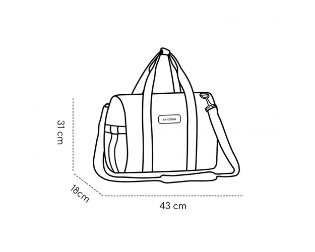 Geanta multifunctionala pentru parinti Skiddou Inger Normandic Dream Gri