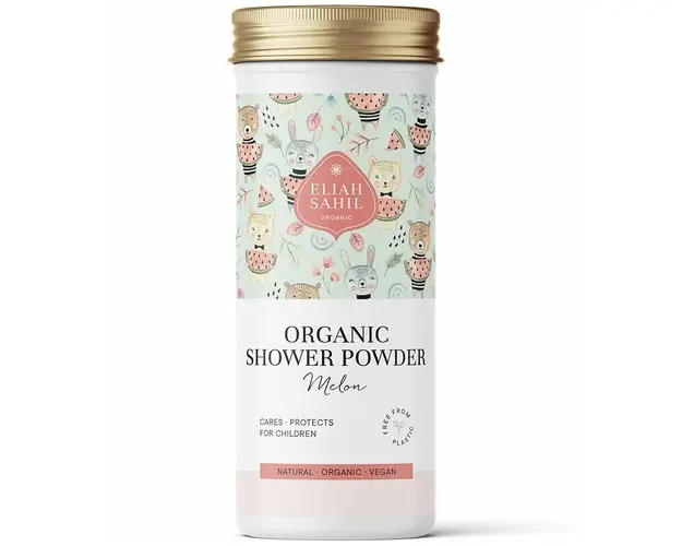 Gel de dus pudra pentru copii cu pepene galben bio 90g Eliah Sahil