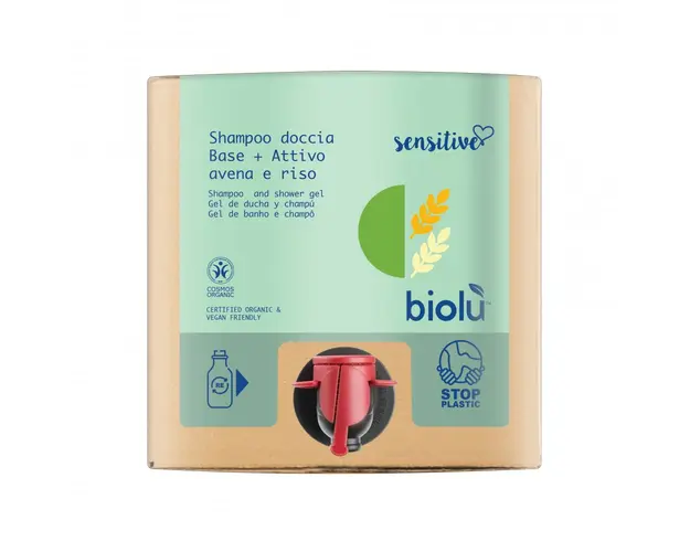 Gel de dus si sampon pentru bebelusi si adulti sensitive bio 10L Biolu