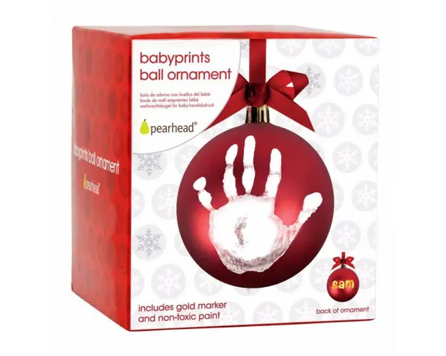 Glob de Craciun cu amprenta bebe Pearhead