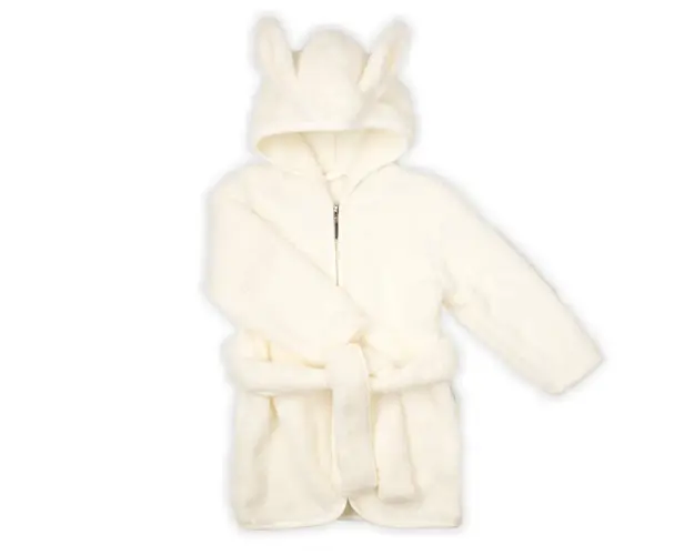 Halat de baie cu fermoar pentru copii Nicol crem marimea 110-116