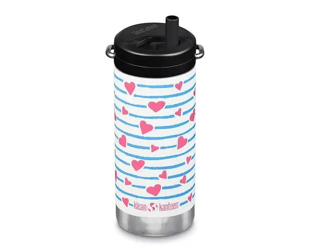 Termos TKWide din otel inoxidabil 355 ml cu capac twist Klean Kanteen Heart Stripe