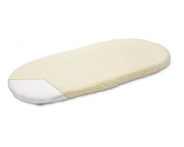 Husa de bumbac cu elastic pentru salteaua de landou bej